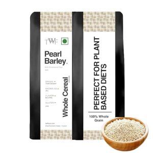 TWF Pearl Barley | 2 Kg | Whole Grains | Jau | Jav | Barli | Yavalu | Yava | 100% Natural, High Fiber for Baking & Cooking | Ancient Grain | Perfect for Plant-Based Diets